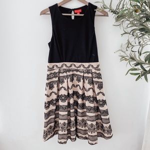 Elle Black and Beige Dress